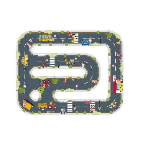 Puzle infantil imaginovo madera ciudad de carretera +3 años 21 piezas 22x22x6,4cm
