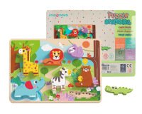 Puzle infantil imaginovo madera 3d animales +12 meses 8 piezas 29,5x22x1,7cm