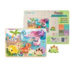 Puzle infantil imaginovo madera 3d dinosaurios +12 meses 8 piezas 29,5x22x1,7cm