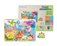 Puzle infantil imaginovo madera 3d dinosaurios +12 meses 8 piezas 29,5x22x1,7cm