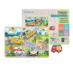Puzle infantil imaginovo madera 3d vehiculos +12 meses 8 piezas 29,5x22x1,7cm