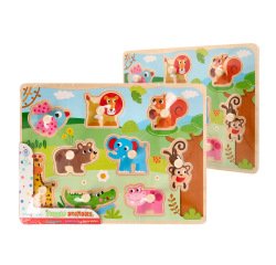 Puzle infantil imaginovo madera animales +18 meses 9 piezas 30x22,5x1,5cm