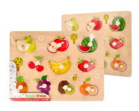 Puzle infantil imaginovo madera frutas +18 meses 10 piezas 30x22,5x1,5cm