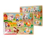 Puzle infantil imaginovo madera granja +18 meses 9 piezas 30x22,5x1,5cm