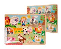 Puzle infantil imaginovo madera granja +18 meses 9 piezas 30x22,5x1,5cm