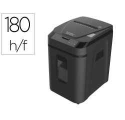 Destructora de documentos q-connect capacidad corte 180 h auto / 10 h manual destruye grapas clips y tarjetas