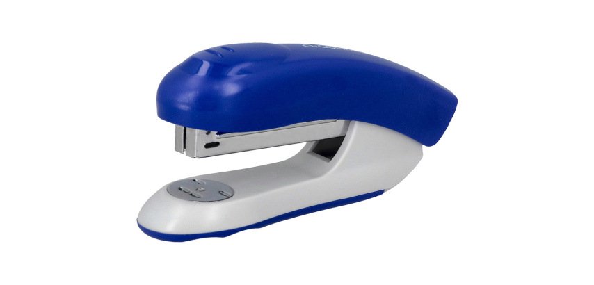 Grapadora q-connect kf14205 plastico abs azul capacidad 20 hojas