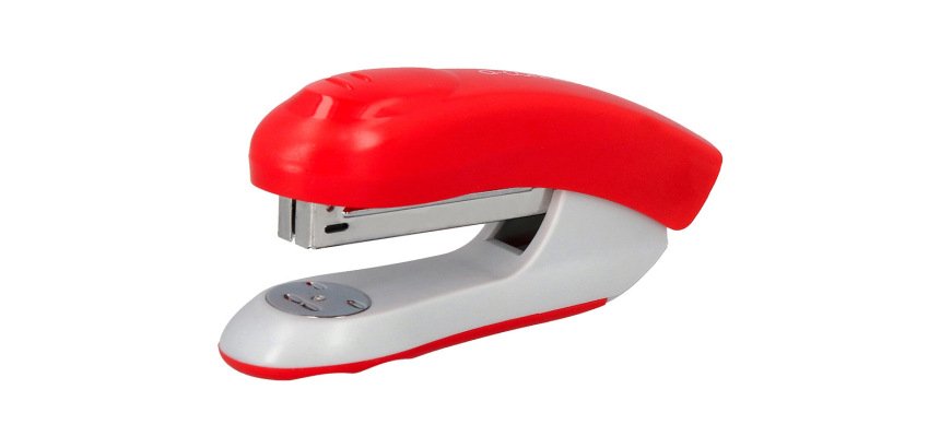Grapadora q-connect kf14206 plastico abs roja capacidad 20 hojas