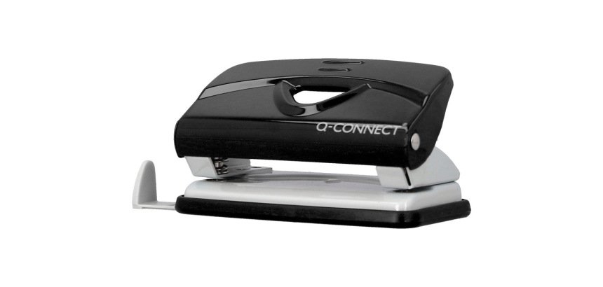 Taladrador q-connect kf14214 negro abertura 1 mm capacidad 10 hojas