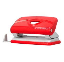 Taladrador q-connect kf14216 rojo abertura 1 mm capacidad 10 hojas
