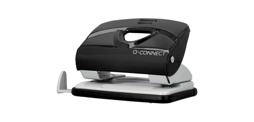 Taladrador q-connect kf14217 negro abertura 2 mm capacidad 20 hojas