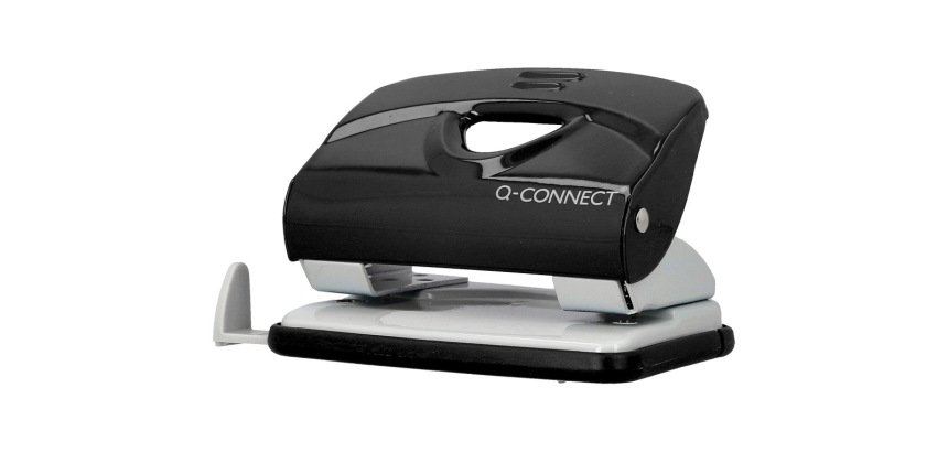 Taladrador q-connect kf14217 negro abertura 2 mm capacidad 20 hojas