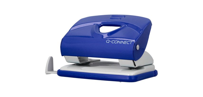 Taladrador q-connect kf14218 azul abertura 2 mm capacidad 20 hojas