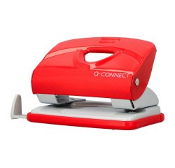 Taladrador q-connect kf14219 rojo abertura 6 mm capacidad 20 hojas