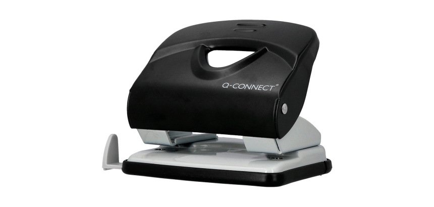 Taladrador q-connect kf14220 negro abertura 2,7 mm capacidad 30 hojas