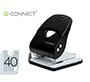 Taladrador q-connect kf14221 2 taladros color negro abertura 3,5 mm capacidad 40 hojas