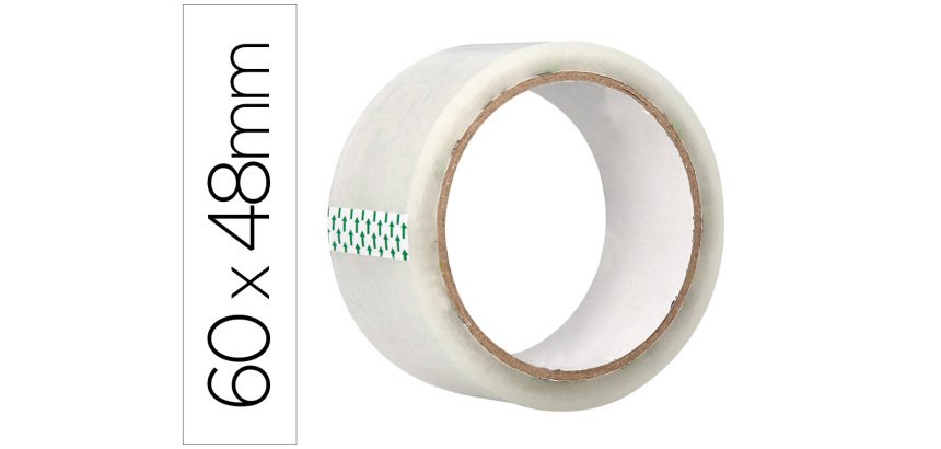 Cinta adhesiva greening polipropileno transparente 60 m x 48 mm para embalaje