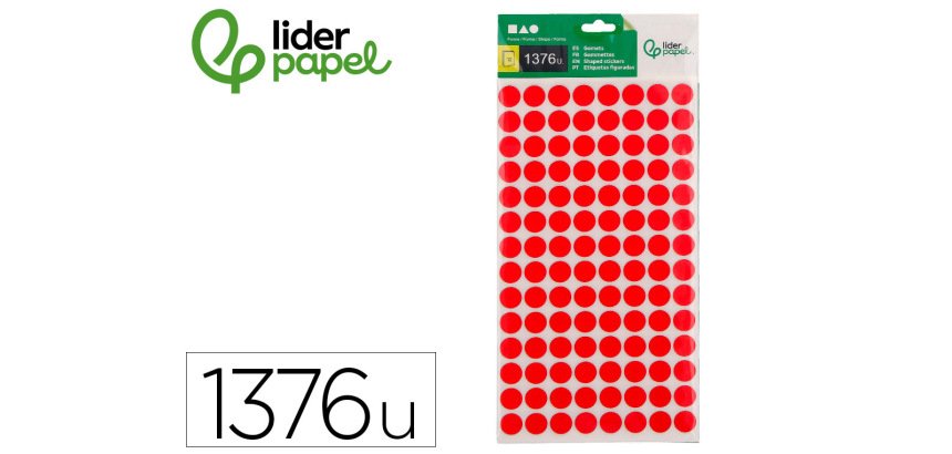 Gomets liderpapel figuras surtidas bolsa de 12 hojas figuras geometricas pequeñas colores surtidos