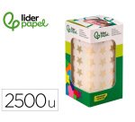 Gomets liderpapel autoadhesivo estrellas doradas surtidas 2500 unidades en caja de carton