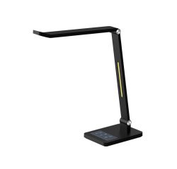 Lampara de oficina q-connect sobremesa profesional abs 40 leds 10 w interruptor sensor 3 niveles color negro