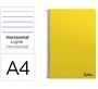 Cuaderno espiral liderpapel a4 smart tapa blanda 80h 75gr rayado horizontal con margen color amarillo