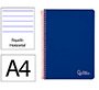 Cuaderno espiral liderpapel a4 witty tapa dura 80h 90gr rayado horizontal con margen color azul oscuro
