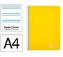 Cuaderno espiral liderpapel a4 witty tapa dura 80h 90gr pauta 2,5mm con margen color amarillo