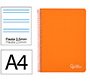 Cuaderno espiral liderpapel a4 witty tapa dura 80h 90gr pauta 2,5mm con margen color naranja