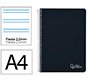 Cuaderno espiral liderpapel a4 witty tapa dura 80h 90gr pauta 2,5mm con margen color negro
