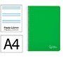 Cuaderno espiral liderpapel a4 witty tapa dura 80h 90gr pauta 2,5mm con margen color verde