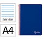 Cuaderno espiral liderpapel a4 witty tapa dura 80h 90gr pauta 3,5mm con margen color azul oscuro