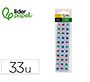 Ojo adhesivo liderpapel 10 mm con pupila de color y pestaña de color pack de 33 unidades
