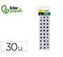 Ojo adhesivo liderpapel 12 mm blanco con pupila negra pack de 30 unidades