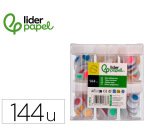 Ojo liderpapel 15 mm blanco con pupila de colores surtidos pack de 144 unidades