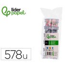 Ojo liderpapel tamaños y colores surtidos 5 botes adaptables con 578 unidades