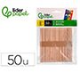 Palitos de madera liderpapel color natural 11,4 x 1 cm bolsa con 50 unidades
