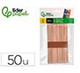 Palitos de madera liderpapel color natural 15 x 1,8 cm bolsa con 50 unidades