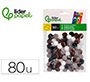 Pompones de colores liderpapel 1,5 cm tonalidades neutras bolsa con 80 unidades