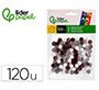 Pompones de colores liderpapel 1 cm tonalidades neutras bolsa con 120 unidades
