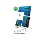 Expositor sobremesa archivo 2000 plegable pet 100% reciclable din a4 vertical transparente 105x210x300 mm