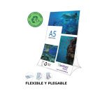 Expositor sobremesa archivo 2000 plegable pet 100% reciclable din a5 vertical transparente 90x150x210 mm