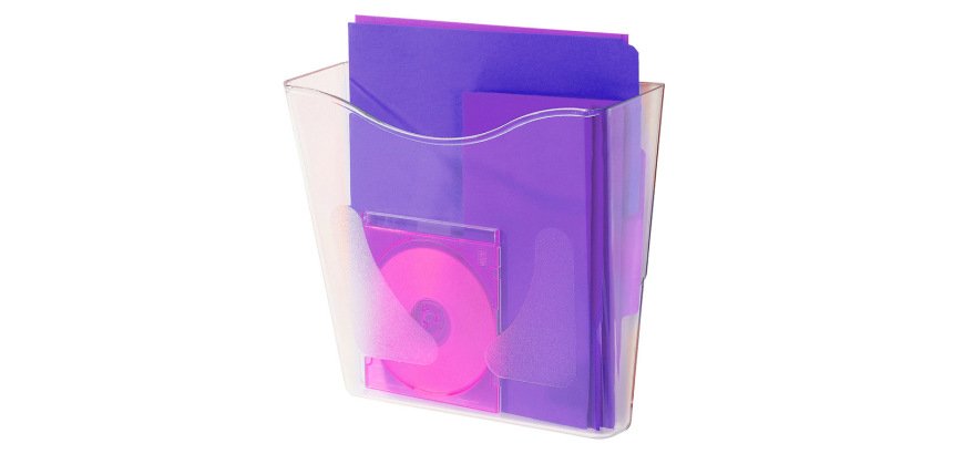 Expositor mural archivo 2000 poliestireno 100% reciclable 1 compartimento din a4 vertical transparente