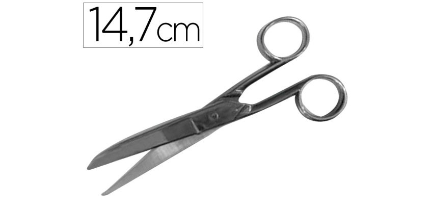 Tijera oficina acero inoxidable 5,7\" 14,7 cm
