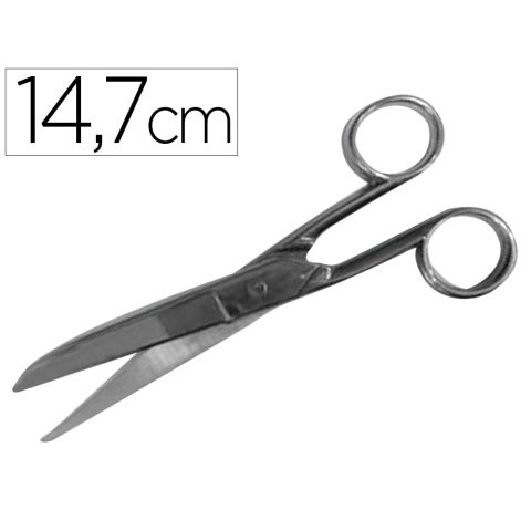 Tijera oficina acero inoxidable 5,7\" 14,7 cm