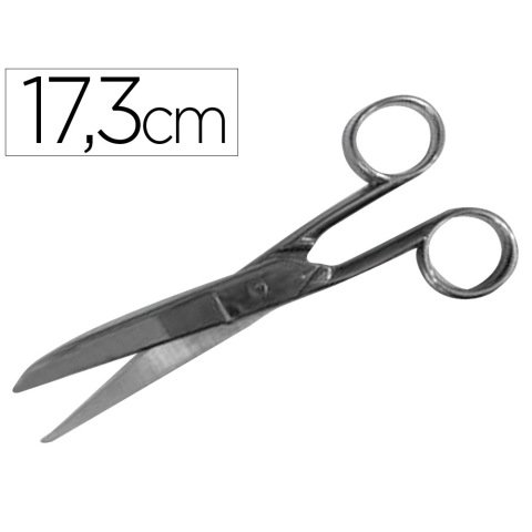 Tijera oficina acero inoxidable 6,8\" 17,3 cm