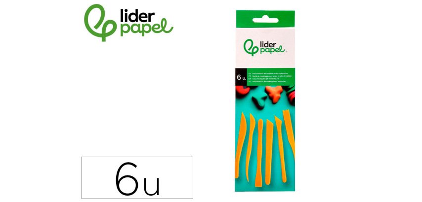 Instrumentos de modelar liderpapel para arcilla y plastilina caja de 6 piezas surtidas