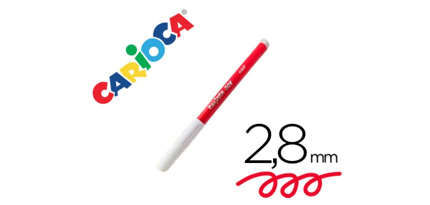 Rotulador carioca joy punta fina 2,8 mm lavable color rojo