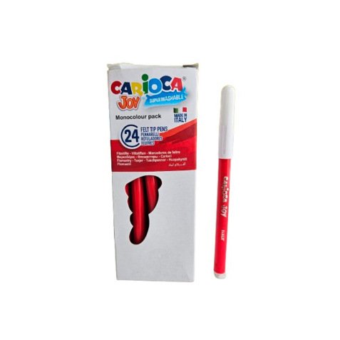 Rotulador carioca joy punta fina 2,8 mm lavable color rojo