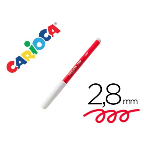 Rotulador carioca joy punta fina 2,8 mm lavable color rojo