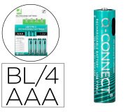 Pila q-connect aaa recargable por usb-c blister de 4 unidades